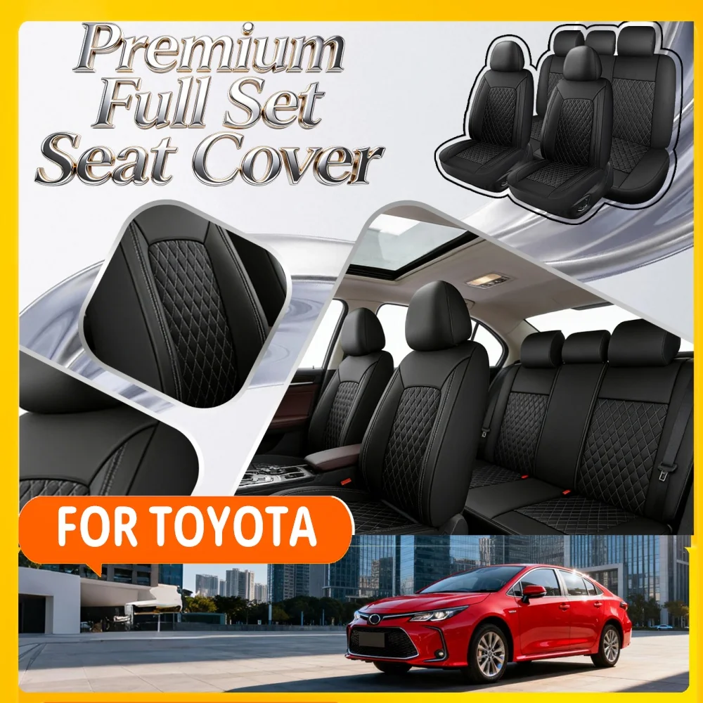 5-seater car seat cover For Toyota For SIENNA C-HR Camry Yaris Prius Rav4 Corolla Verso Prado BZ4X Tudra Prado GT86 Avalon