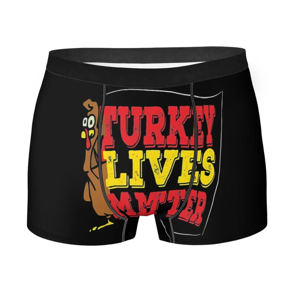 Lives The Grandma Turkey Thanksgiving Underpants Homme Panties Men's Underwear Ventilate Shorts Boxer Briefs