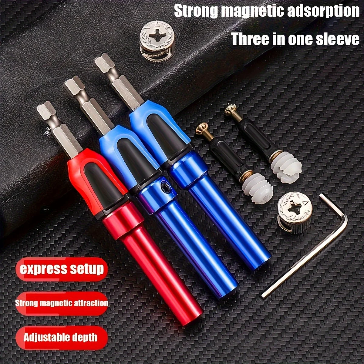 

3in1 Sleeve Connector Screw Magnetic Screw Socket Screwdriver Quick Installation for Electric Power Tools