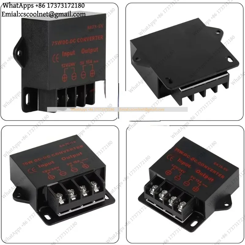 JS02 DC 12V 24V to 5V 3A 5A 10A 15A Car Step Down Converter Voltage Regulator Power Supply Transformer
