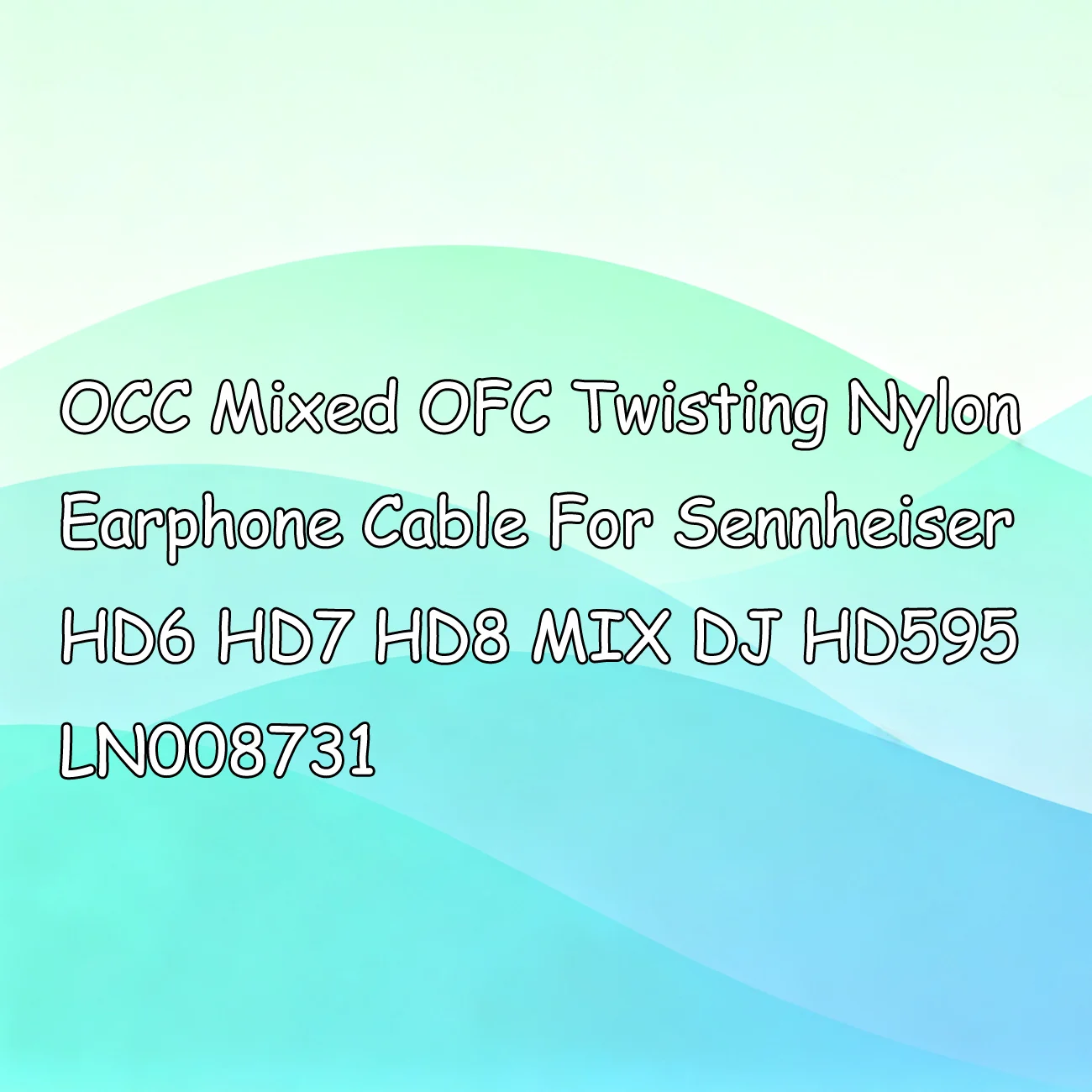 

OCC Mixed OFC Twisting Nylon Earphone Cable For Sennheiser HD6 HD7 HD8 MIX DJ HD595 LN008731