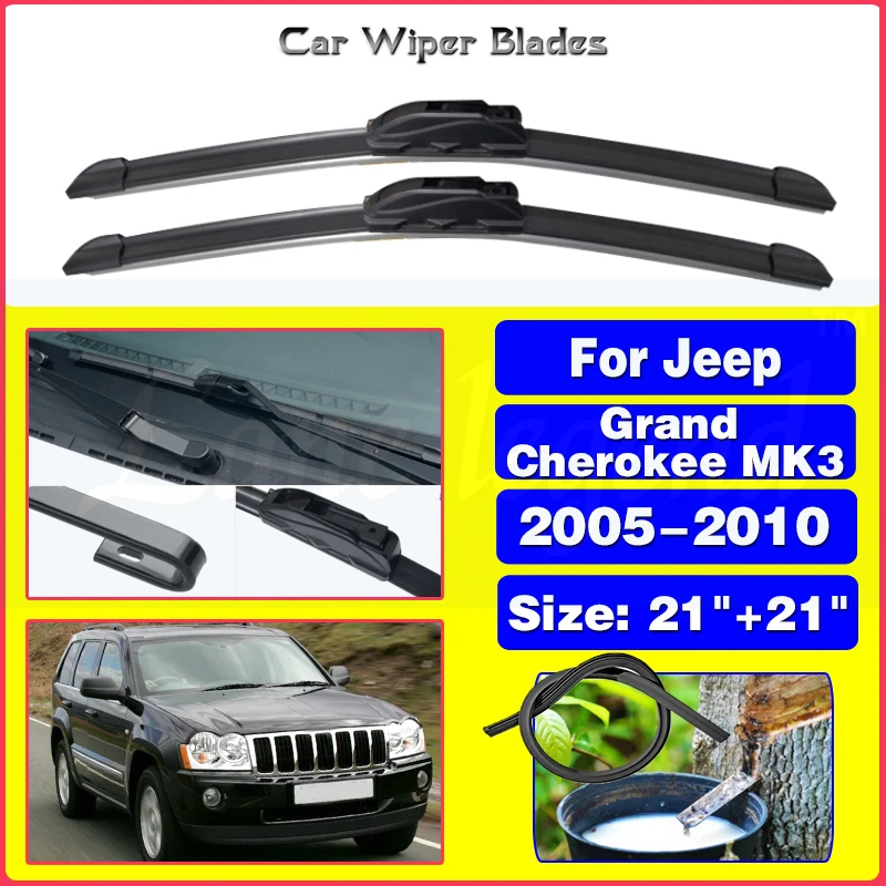 

Car Wiper Blade Front Window Windscreen Windshield Wipers Blades Auto Accessories For Jeep Grand Cherokee MK3 2005-2010 21"+21"