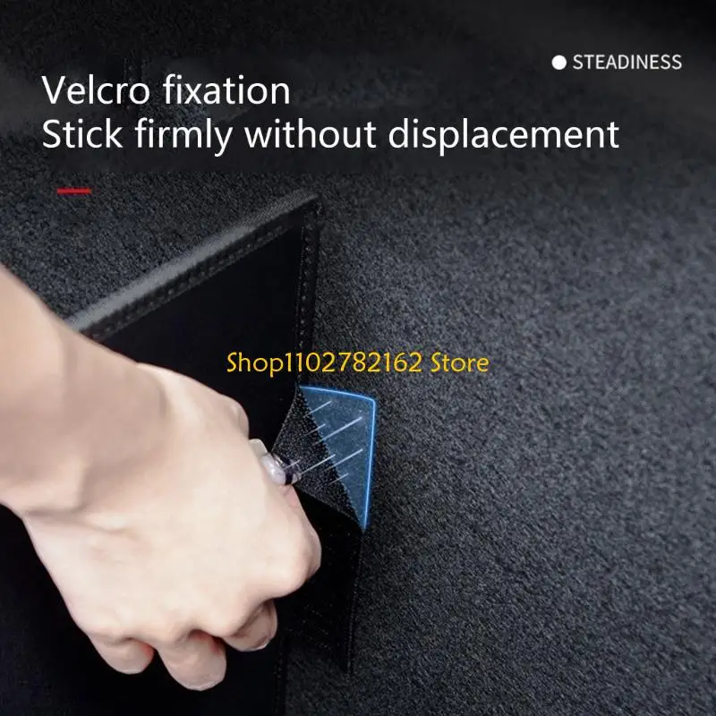 

547B 1 Pair Trunk Side Storage Box Divider Car Rear Trunk Divider Clapboard with Mesh Pocket Fit for Y