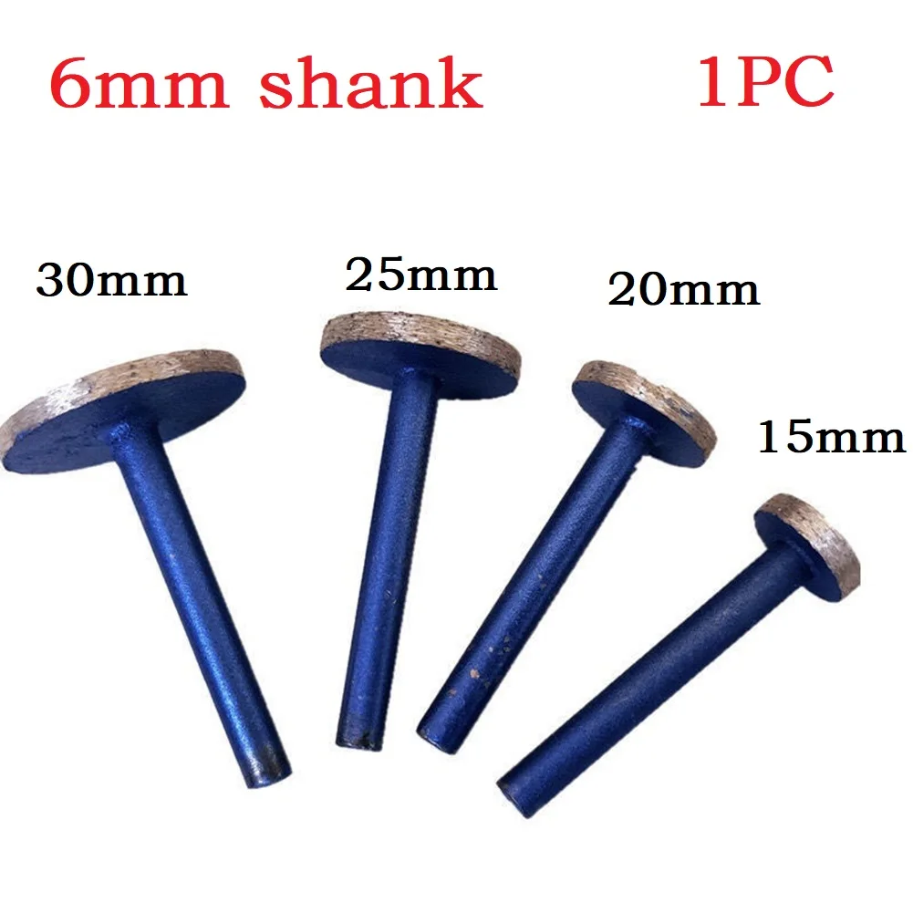 

1pc 6mm Shank Diamond Grinding Heads Sintering Mounted Points T Ball Cone Cylindrical Wheel Stone Carving Grinding Tools