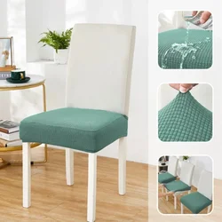 Waterproof Jacquard Chair Cover Spandex Stretch Stool Case Dining Room Kitchen Adjustable Chairs Pad Cover Pad for Home Hotel