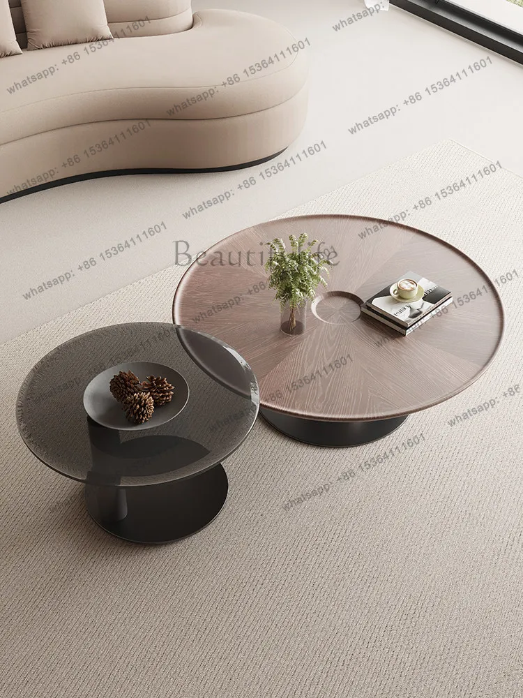 

Wabi Sand Wind Nordic Simple Size Coffee Table Combination Small Apartment Living Room