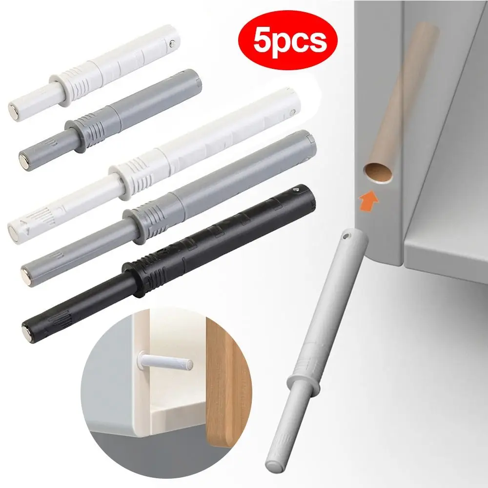 5pcs Hardware Open Touch Damper Buffers Concealed Door Bouncer Cabinet Catches Cabinet Door Suction Door Stopper