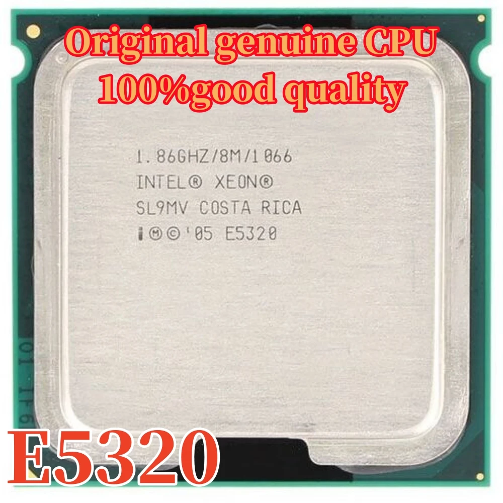 work on Socket 775 Original Intel Xeon E5320 CPU 1.86GHz /8MB/LGA775/ Quad-Core/ CPU Free shipping (ship out within 1 day)