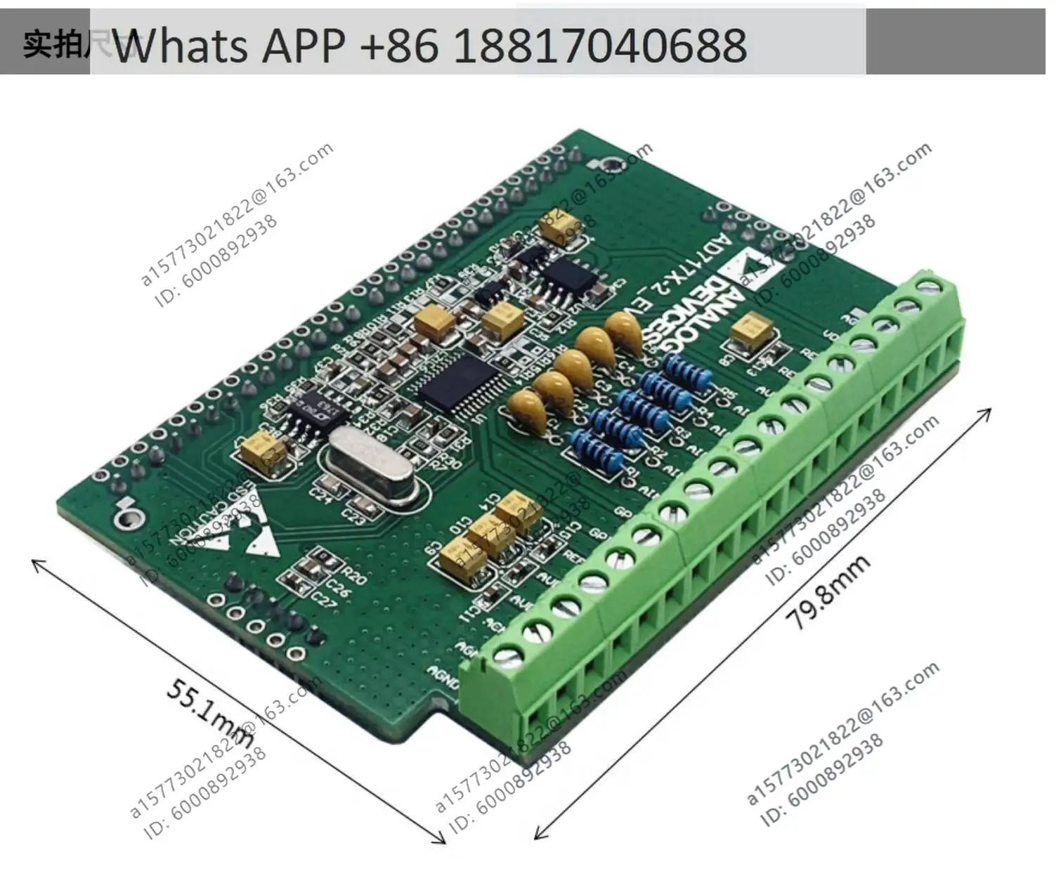 AD7177-2 Module 10Ksps/24Bit/32Bit High Precision ADC Module/Differential Bipolar Input