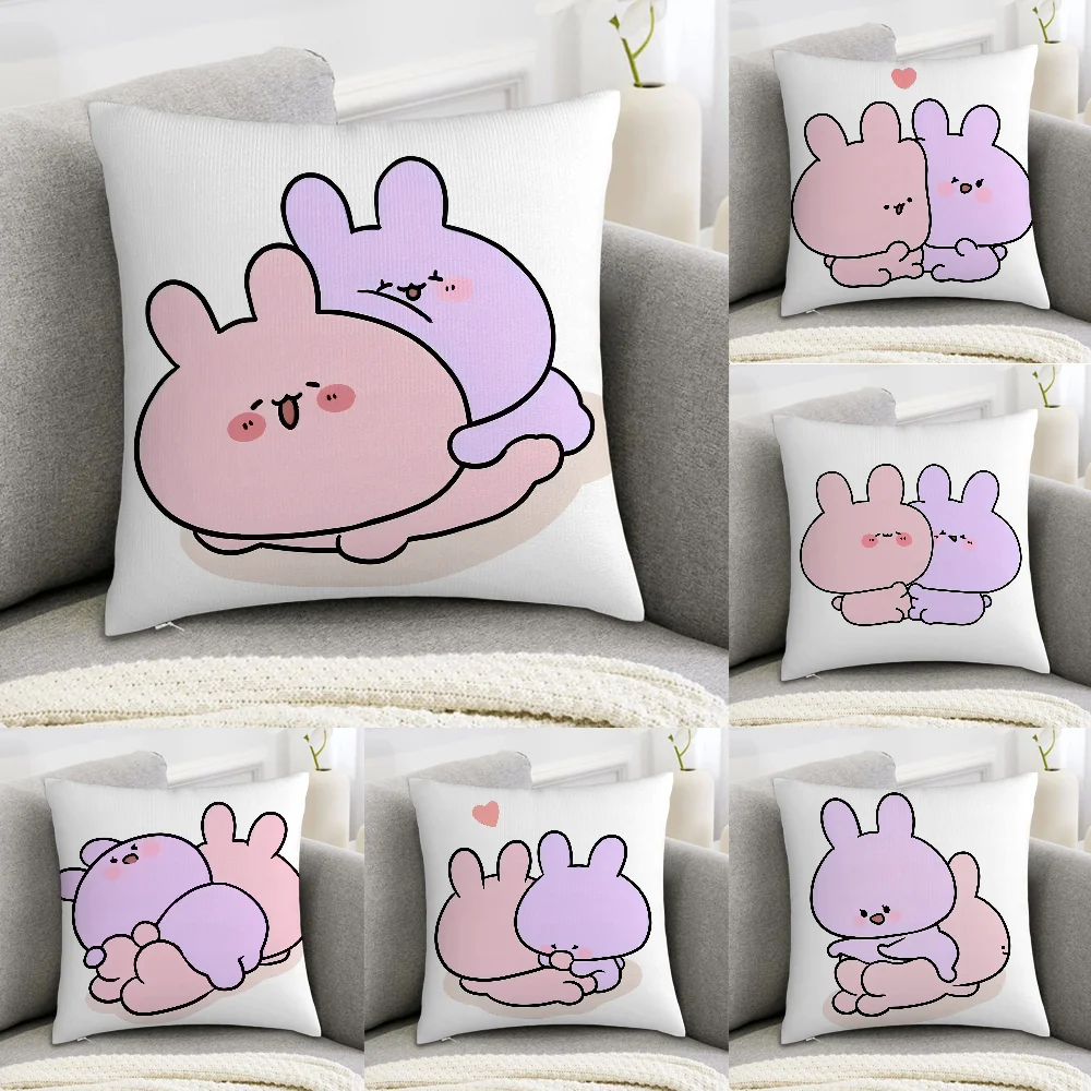 Cartoon Nette Asamimichaan Kissen Fall Sofa Dekorative doppelseitige Druck Plüsch Platz Werfen Kissen Abdeckungen Kissen Dekor Abdeckung