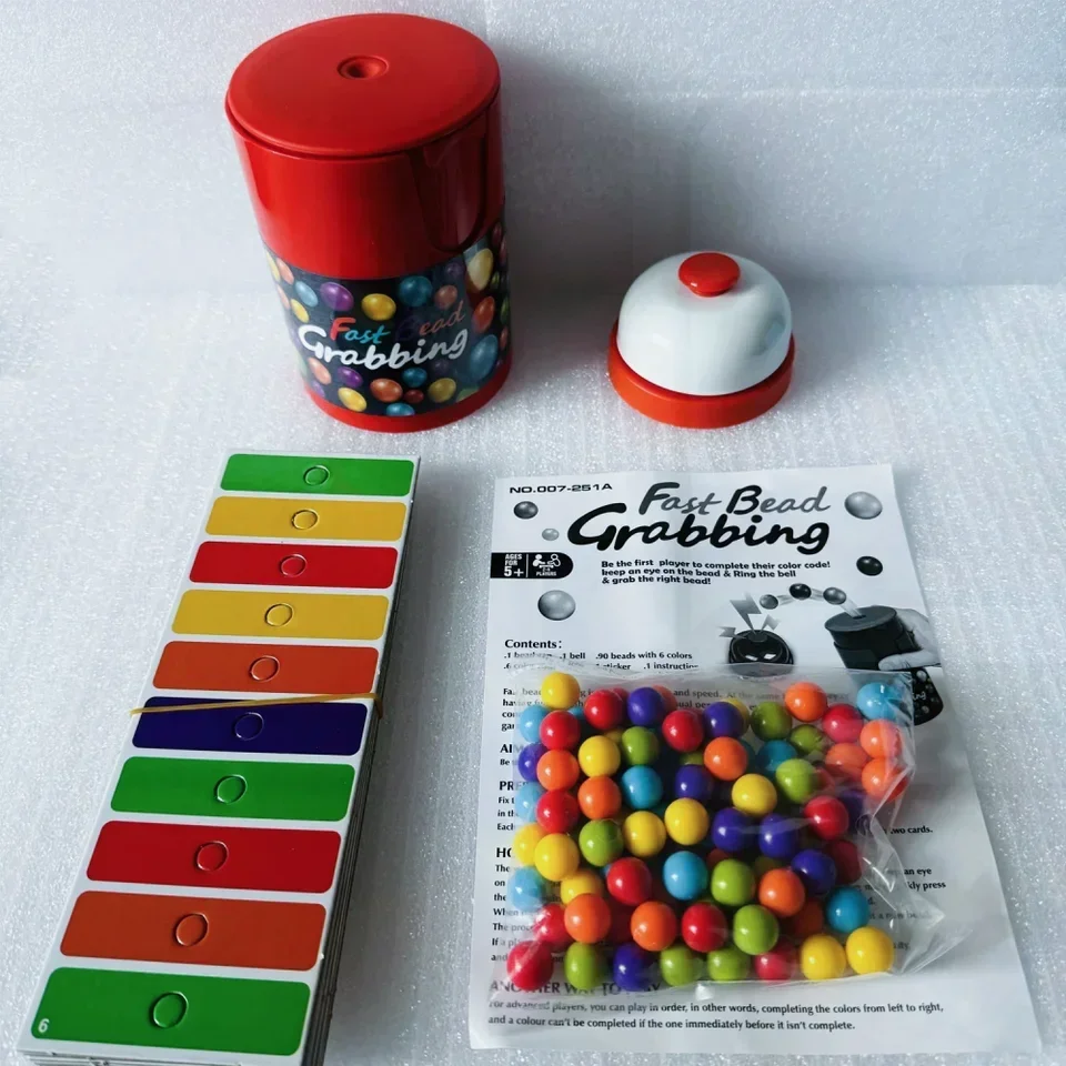 Gioco da tavolo Fast Bead Grabbing per due giocatori con campanelli emozionanti Giochi di strategia divertenti per l'interazione dei bambini e degli adulti