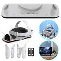 VR Headset Controller Charging Dock Helmet Fast Charging Base with 2 Rechargeable Batteries for Meta Quest 3 VR Accessories