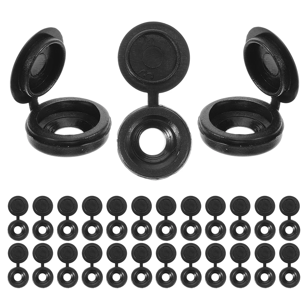 

200pcs Hinge Screw Cover Cap Furniture Decorative Plastic ABS Material Child Safety Screw Protector Cabinets Wardrobes