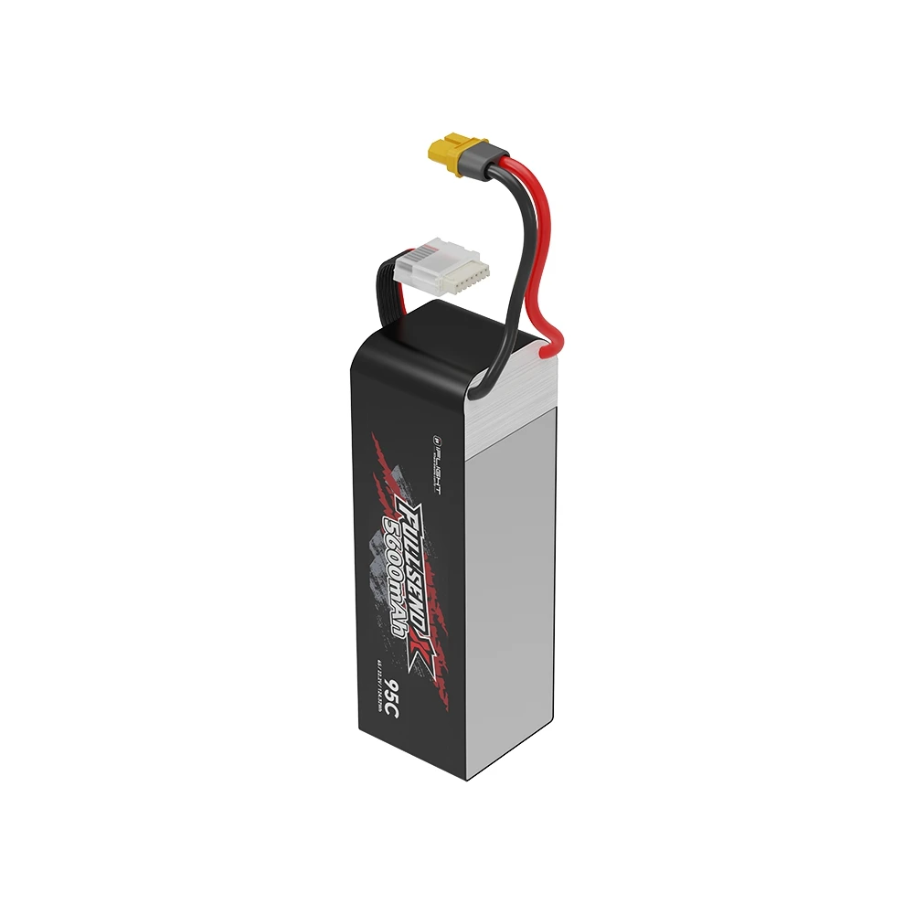 iFlight Fullsend X 6S 5600mAh 22.2V 95C LiPo Battery 6S1P Grade A Cells XT60/XT90 for 7-10in Long Range FPV Racing Drone