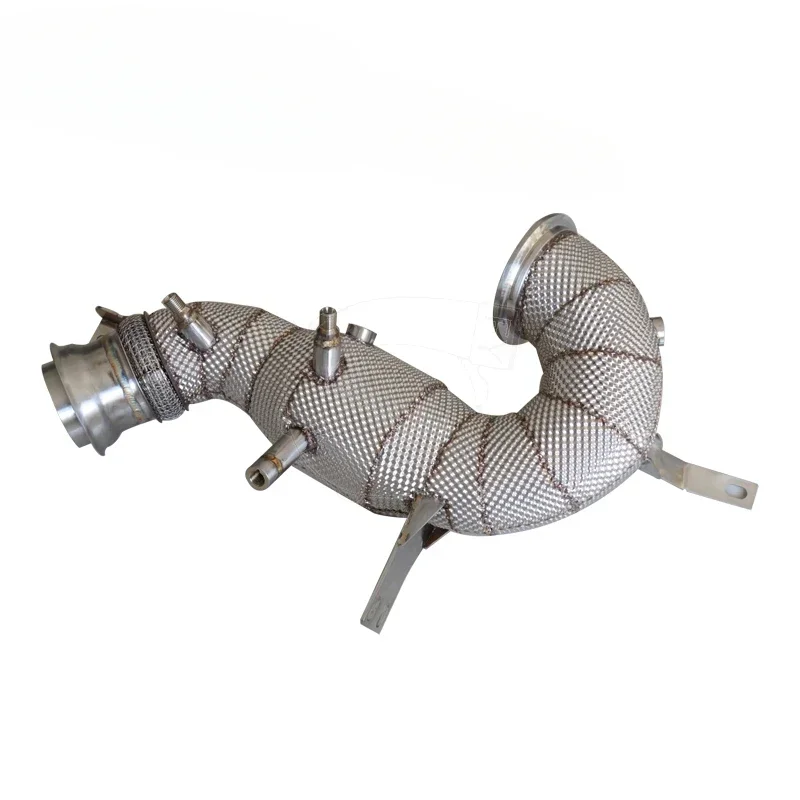 STLFExhaust catted Downpipe for AMG X290 GT43 GT50 GT53 / W213 E53 C257 CLS43 CLS53 / W167 GLE53 OPF / GPF with heat shield