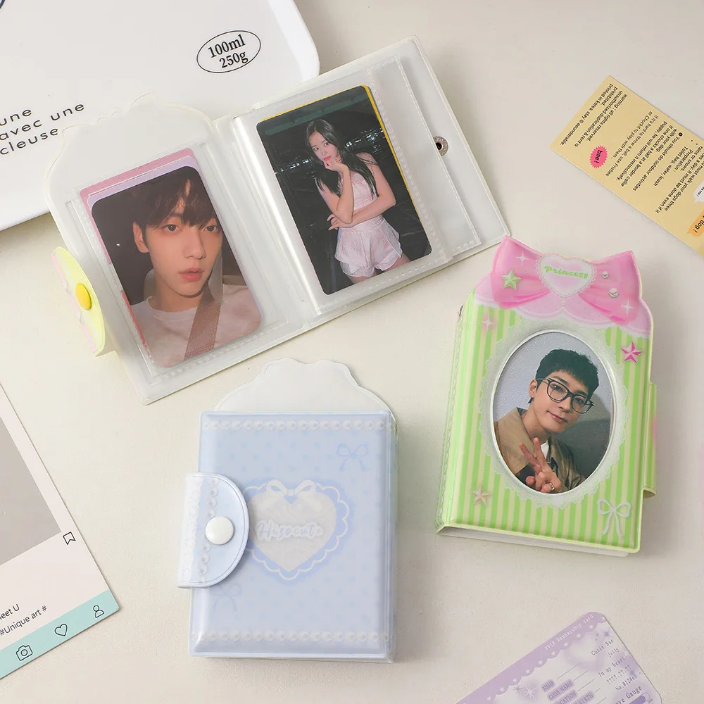 

Ins Wind Sweet Cool Bow Tie Photo Album PVC Three Inch Shoot Lide Card Album Cute Girl Star Chasing Album Card Album Storage