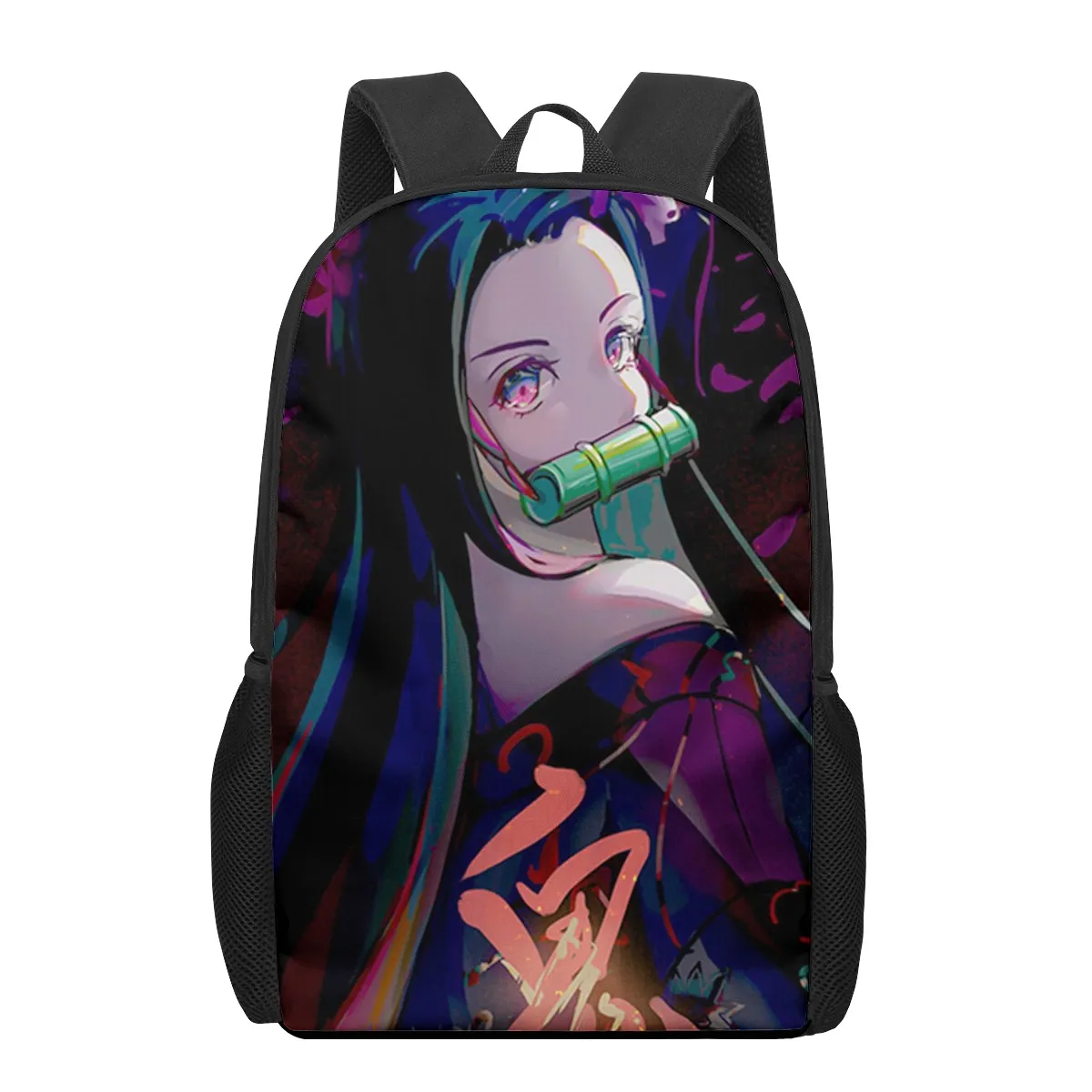 Anime Demon Slayer Kamado Nezuko Print School Bags for Boys Girls Primary Students Backpacks Kids Book Bag Satchel Back Pack