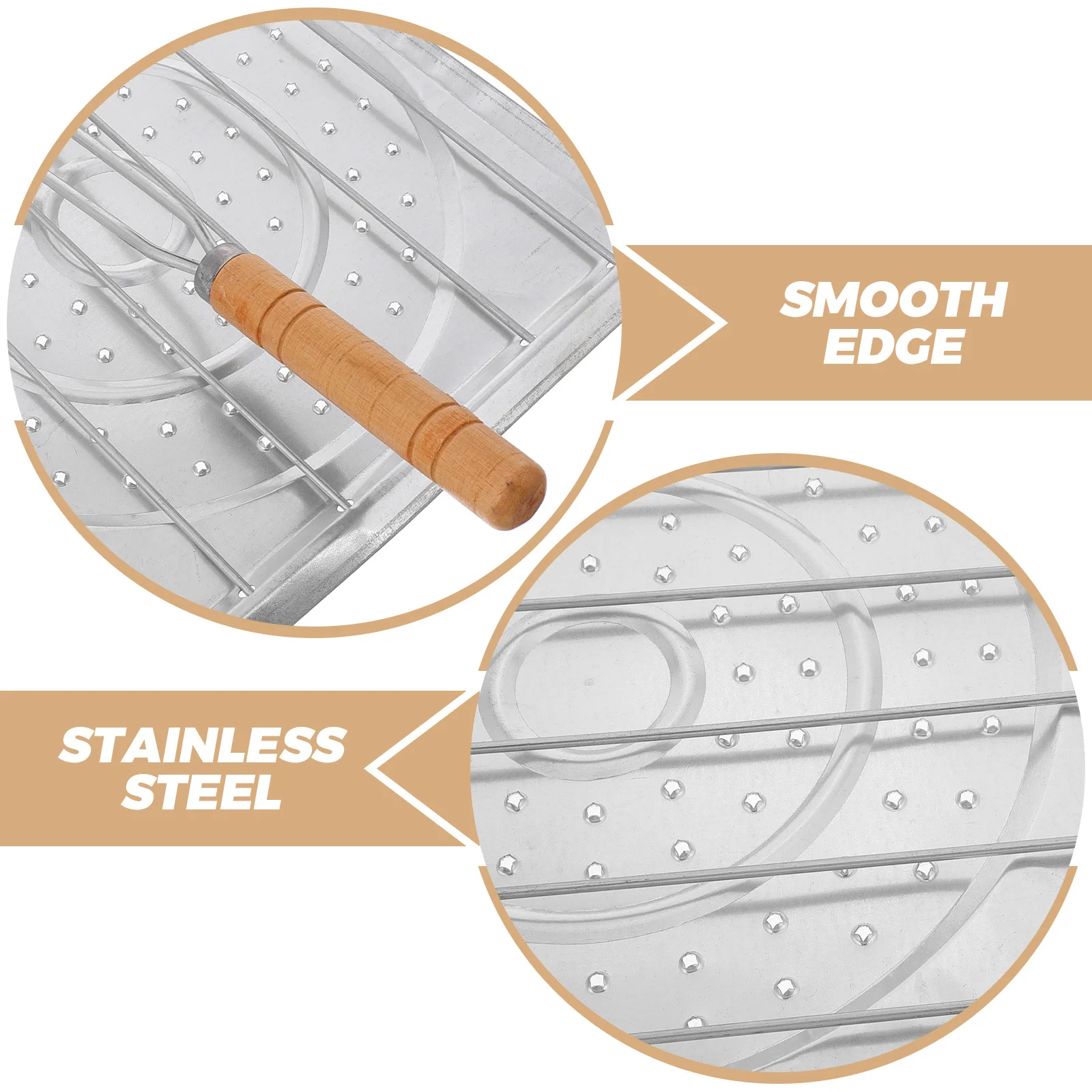 

2Pcs Bread Toaster Rack Wooden Handle Outdoor Bbq Grill Tool Multi-Functional Portable Camping Grill Accessories Cooking