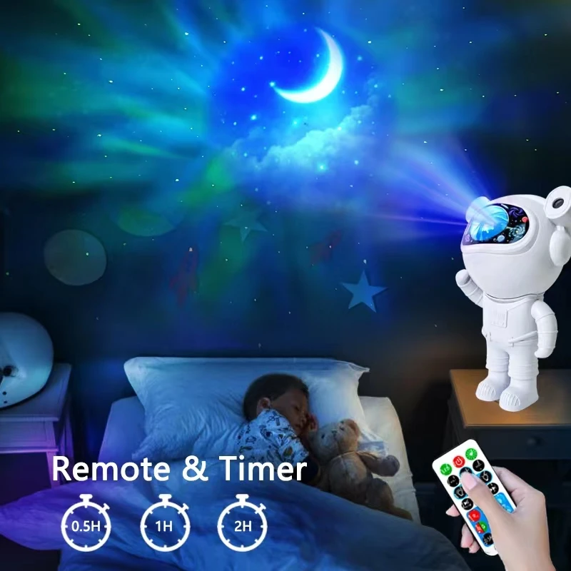 

Astronaut Starlight Projector Star Nebula Moon Projector Night Lights LED Star Projector Remote Control Table Lamp for Bedroom