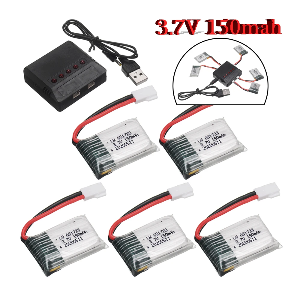 

3.7v 150mah lipo Battery and charger For H2 H8 H48 U207 RC Helicopter Quadcopter Spare Parts 3.7V H8 Drone Rechargeable Battery