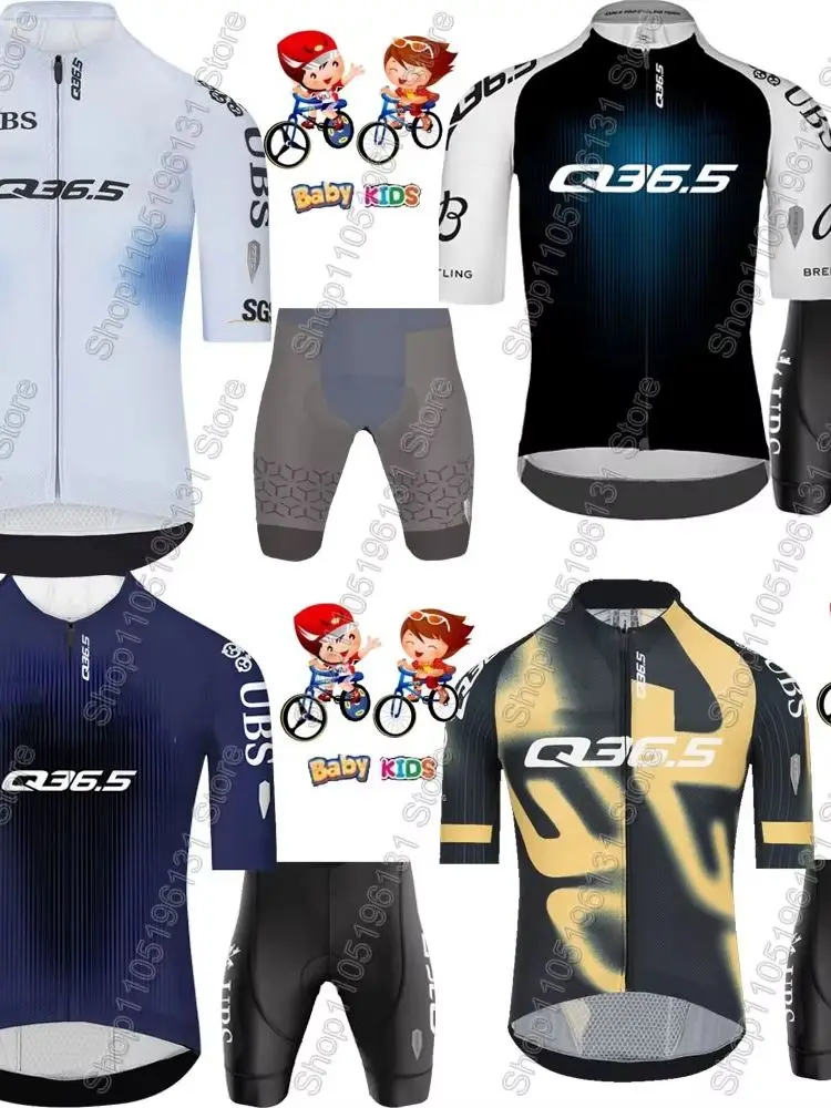 AliExpress NONE Kids Q36.5 Pro Team Cycling Jersey 2026 Set Boys Girls Switzerland Cycling Child Clothing Road Bike Shirts Suit Bicycle Pants