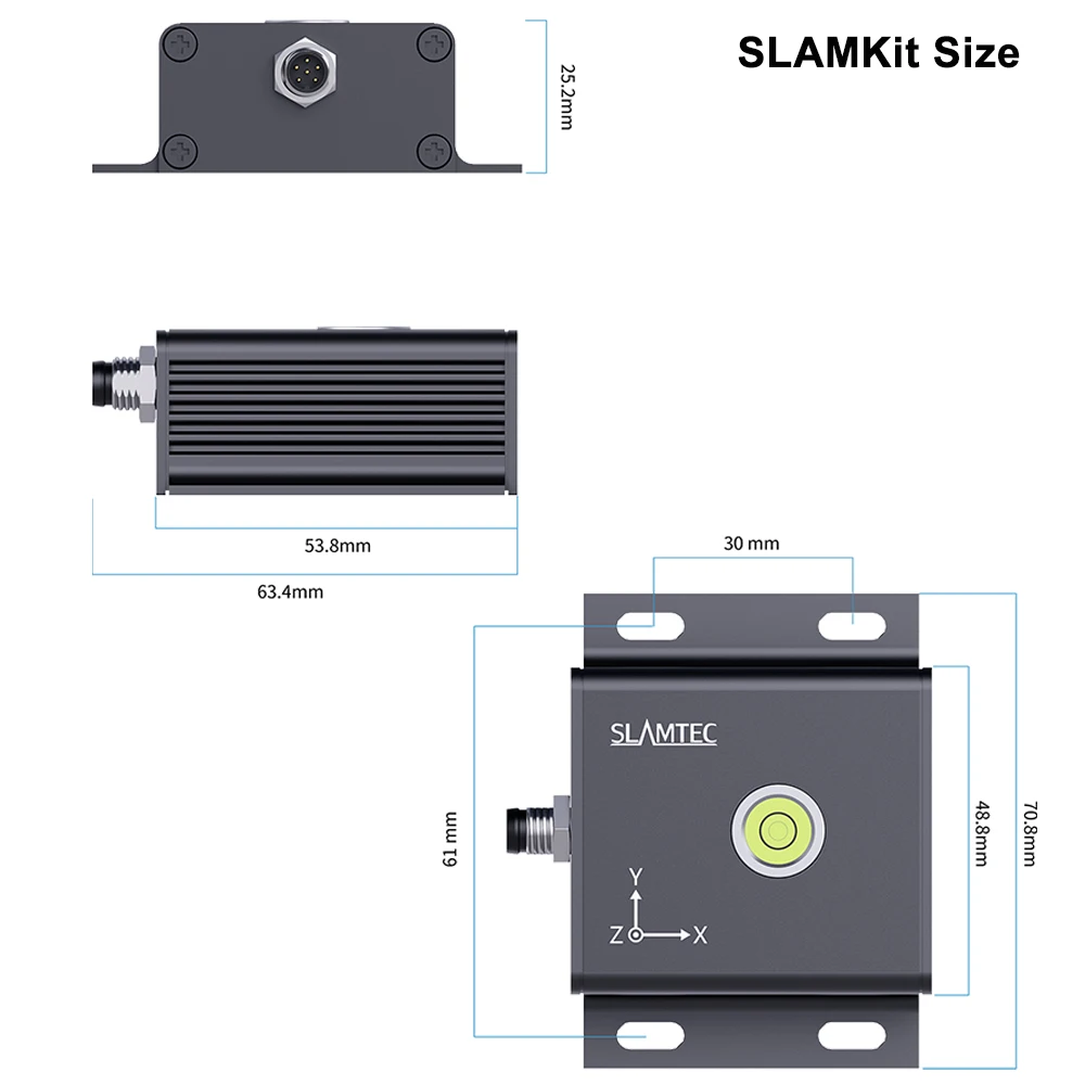 Imagem -03 - Slamtec-módulo de Navegação Inercial Slamkit Solução de Mapeamento e Localização Imu Autorização de Software de Navegação para Robôs Agv Amr