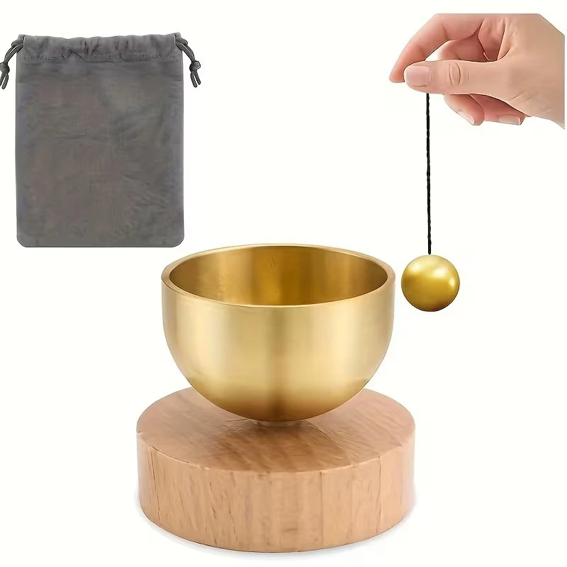 △ Mini Singing Bowl Set For Yoga Meditation Relaxation Mindfulness Chakra For Healing | Copper Sound Bowl For Self Regulation