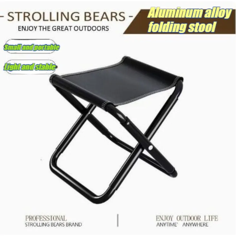 Outdoor Aluminium Alloy Portable Folding Picnic Camping Stool MIni Storage Fishing Chair Ultralight Furniture