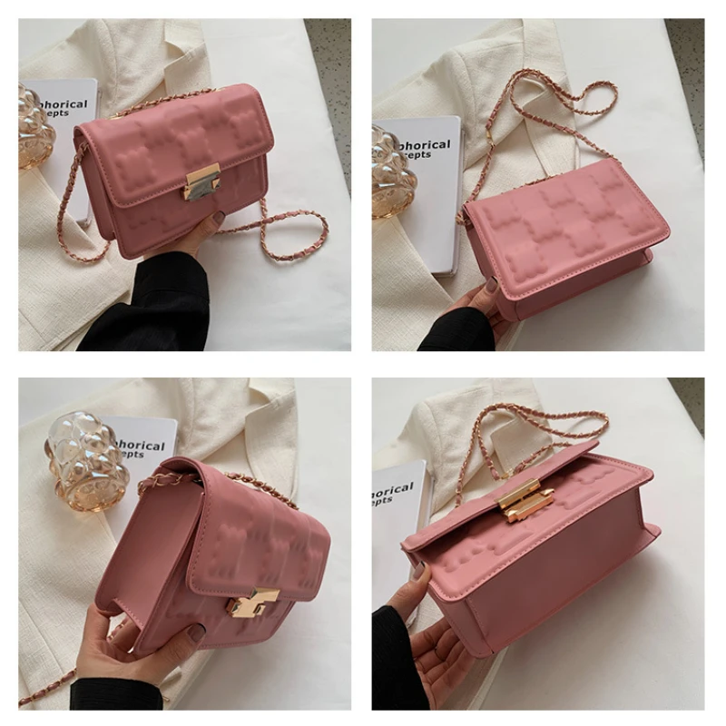 Summer 2023 Fashion PU Leather Shoulder Bags for Women Casual Vintage Hasp Female Crossbody Bags Messenger Package