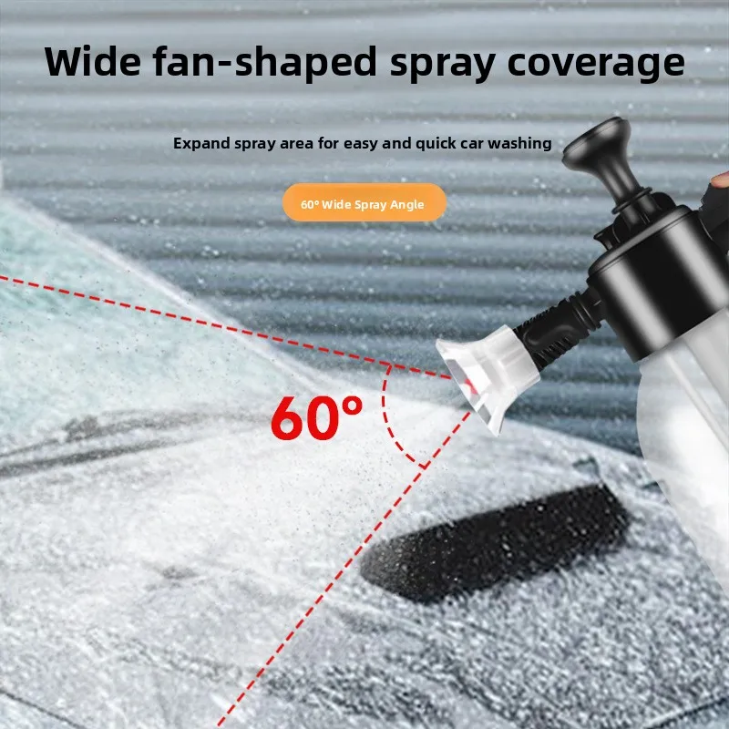 2L Hand Pump Foam Sprayer Snow Foam Gun Nozzle With Pressure Relief Valve Car Wash Spray Bottle Window Cleaning Tools