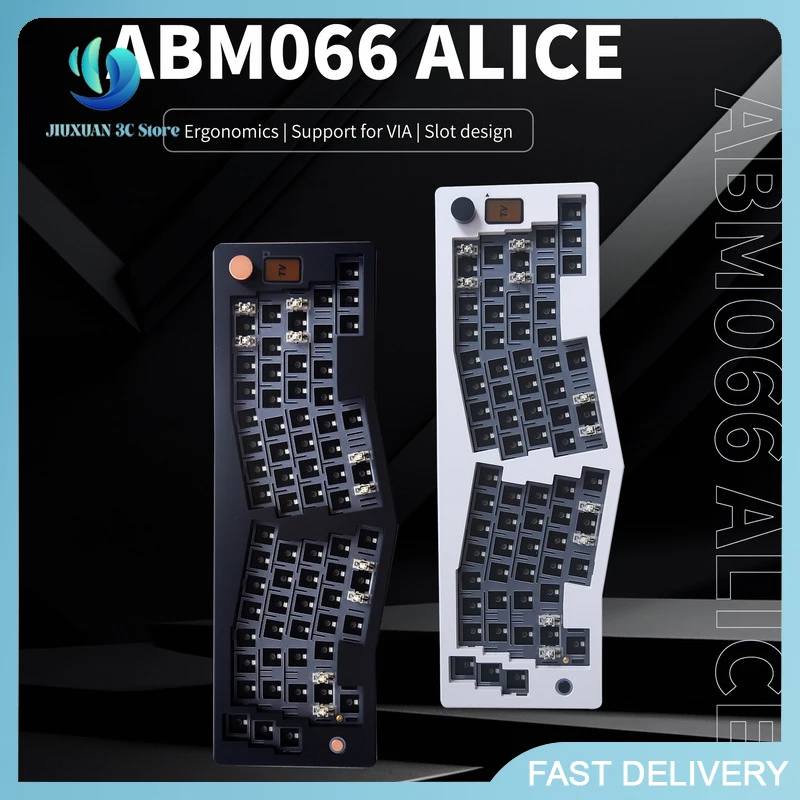 

Abm066 Mechanical Keypad Alice-layout Rgb Backlit Keyboard Bt/2.4ghz Wireless /type-c Wired For Windows/ Macos/ios/android