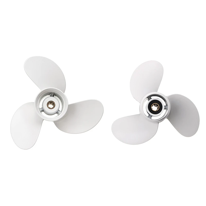 2 Pcs Boat Propeller  8 1/2 X 7 1/2 For Yamaha Outboard Engine 6-8Hp 6G1-45943-00-El & 6G1-45941-00-El