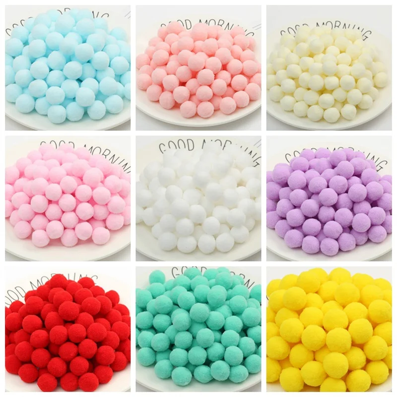 Mini Fluffy Soft Pom Pom 10/15/20/25/30mm Pompom Fur Ball Handmade Kids Toys Wedding Christmas Decor DIY Sewing Craft Supplies