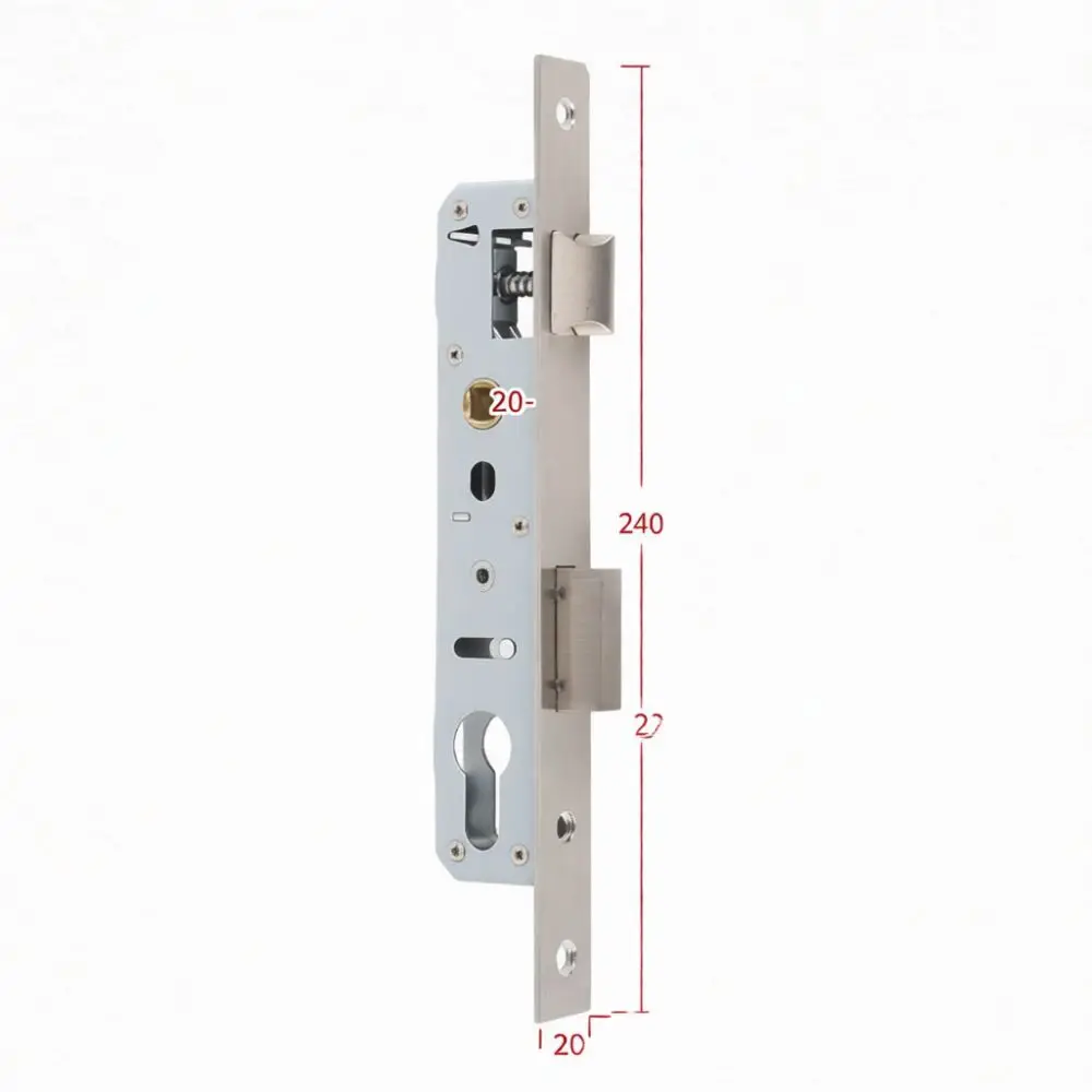 Stainless Steel Sliding Door Mortise Lock Case For Aluminum Profiles Replacement Security Hardware Universal Repair Component