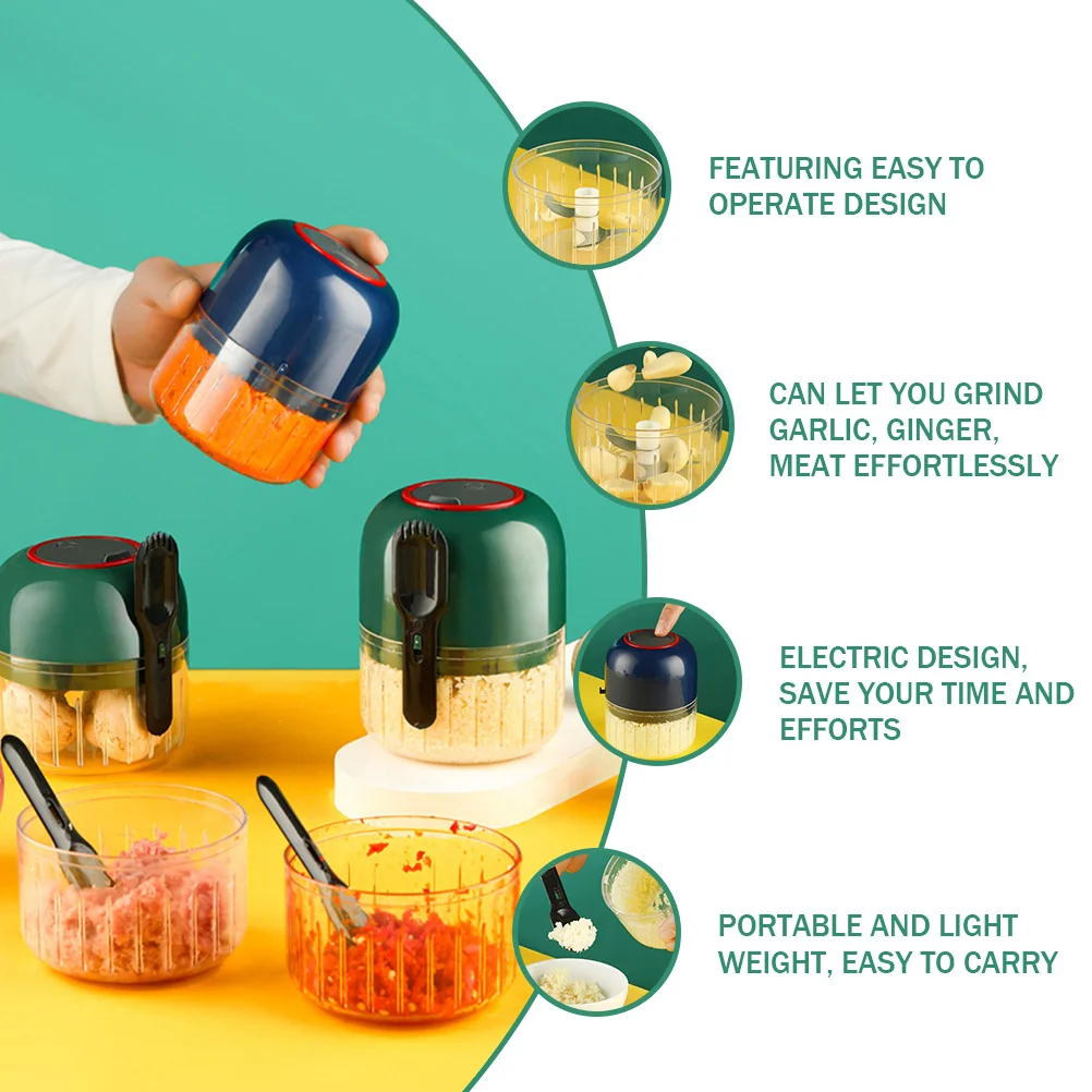 

Electric Garlic Crusher USB Charging Mini Garlic Masher Portable Multi-Function Kitchen Meat Grinder Vegetable Food Chopper