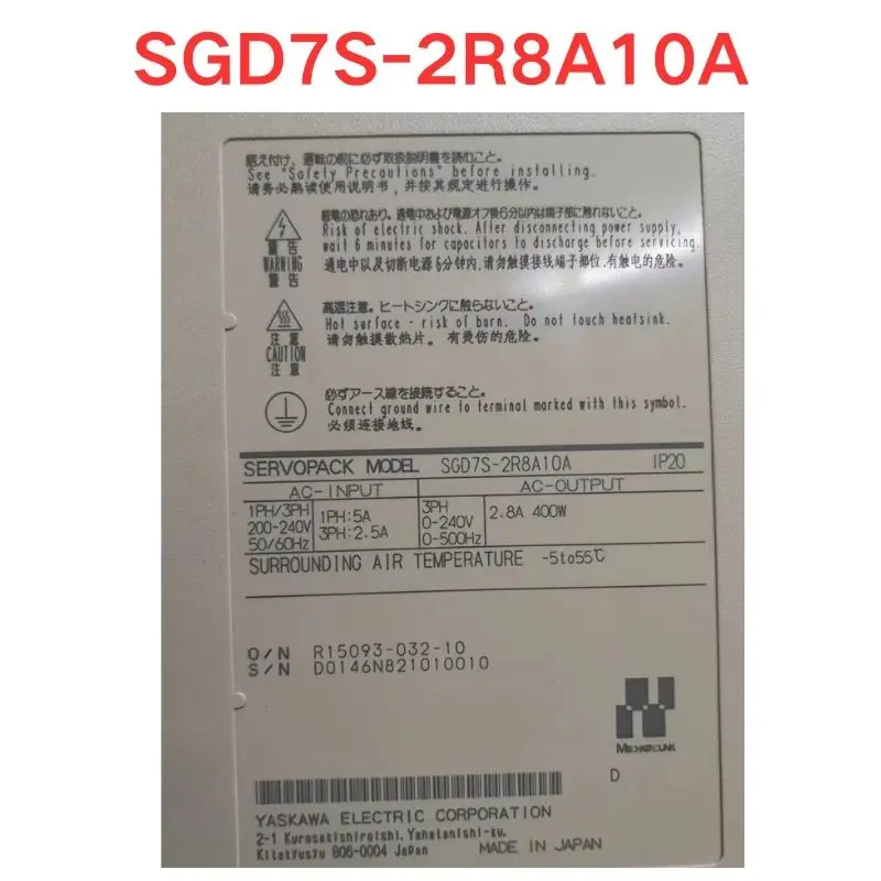 Used OEM disassembled parts SGD7S-2R8A10A Servo driver Functional test OK