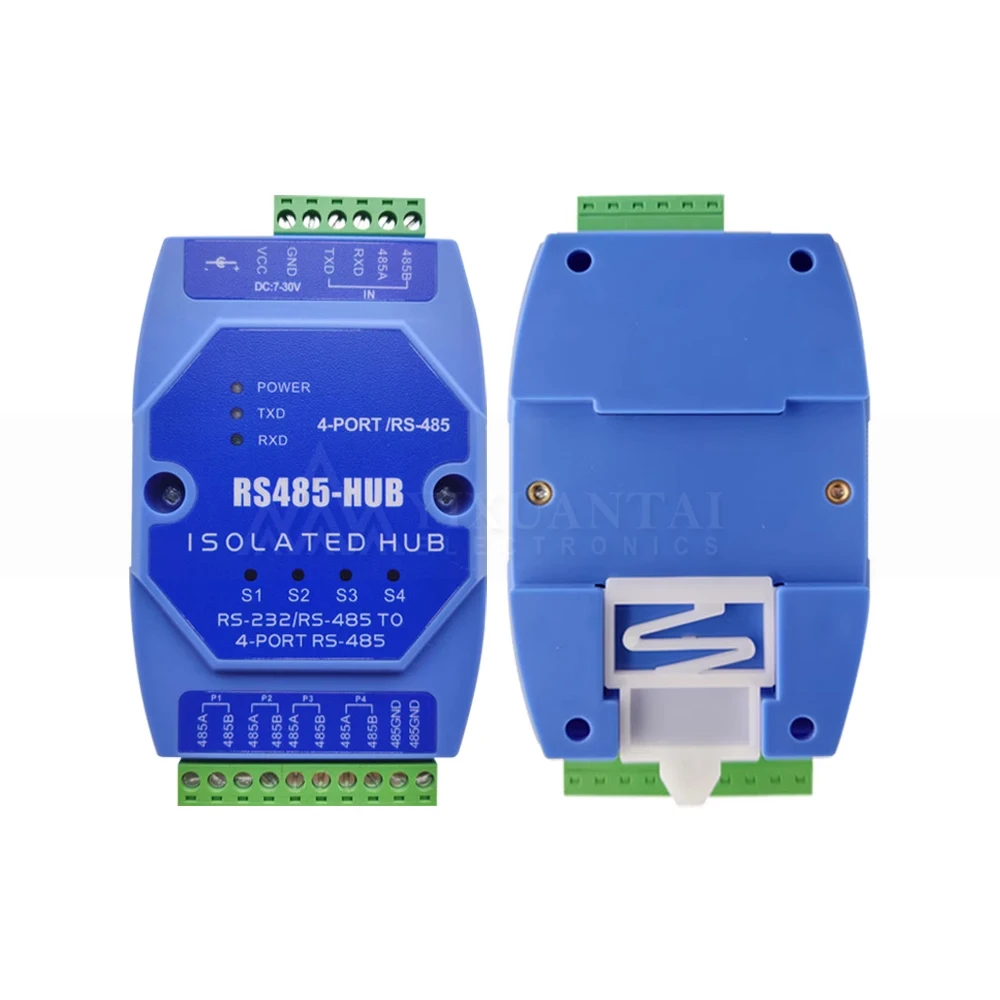 RS485 hub repeater divided into four channels four channels 485 hub one in and four out industrial grade lightning protection
