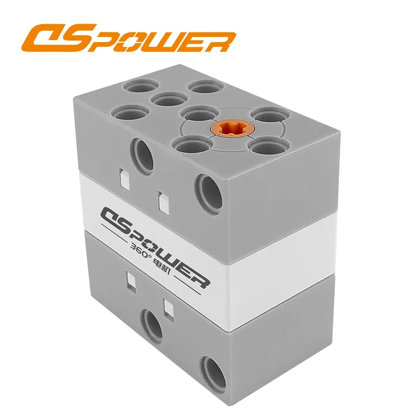 DSpower 2KG 360 °   Servo de bloques de construcción programable con salida bidireccional de broca porosa, programación para Robot DIY, piezas de juguetes Lego