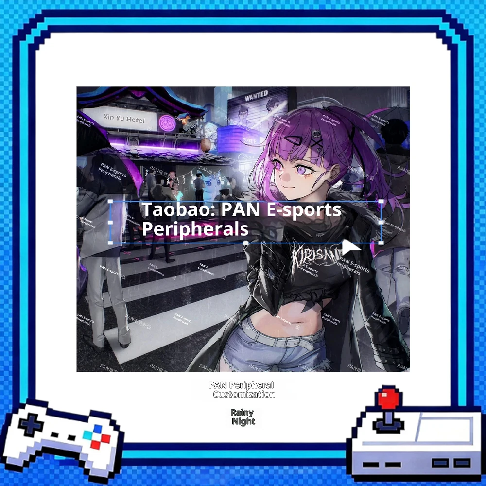 PAN Esports Kirisame Rainy Night Glass Gaming Mousepad FPS Both Speed And Smooth Mouse Pad For VALORANT TTK CSGO PC Accessories
