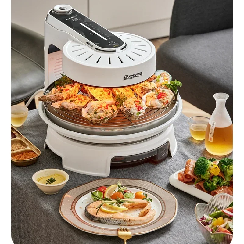 Fume Multi-function Automatic Rotating Indoor Korean Smokeless Barbecue Grill