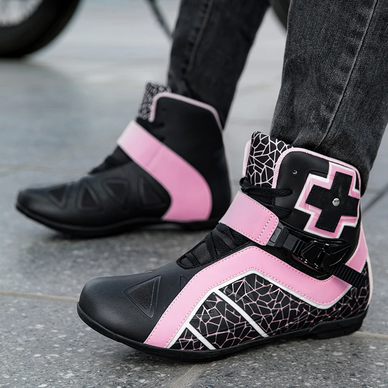 

Motorcycle protective boot men four season anti slip high top off-road wear-resistant comfortable breathable fashion riding shoe