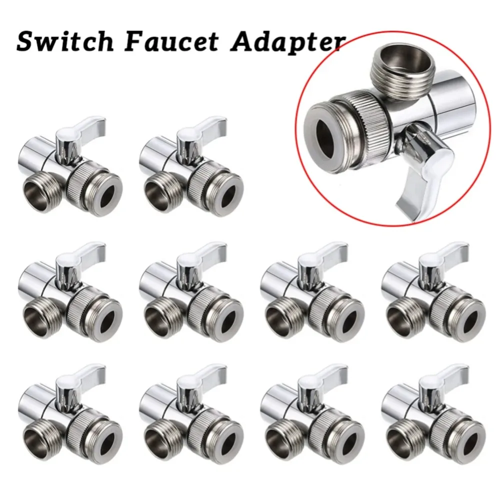 

3 Way Water Tap Connector Leak-Proof Faucet Connector Splitter Easy-to-Install Faucet Splitter Valve for Shower/Sink/Washbasin