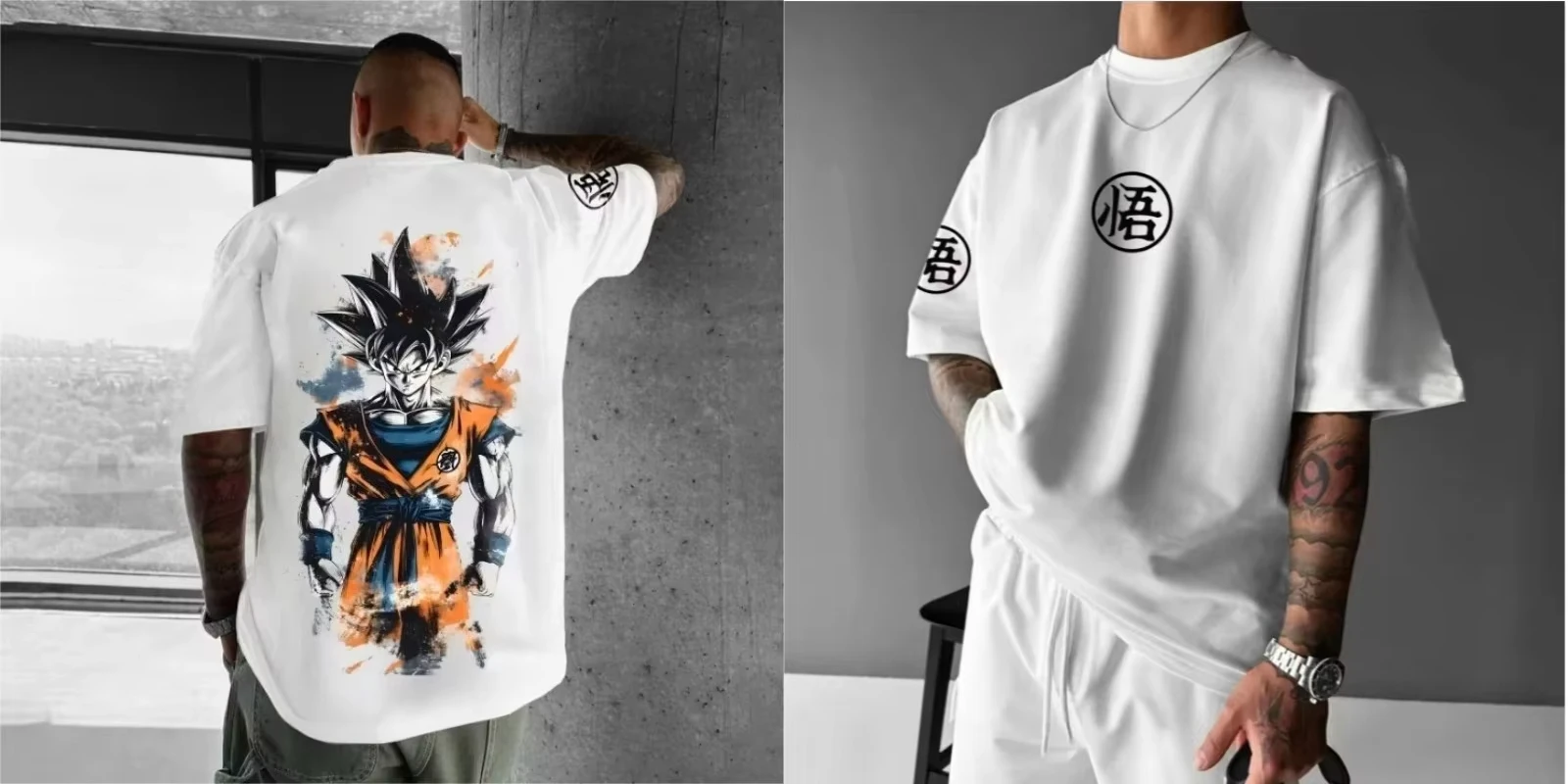 2026 New Dragon Ball Son Goku Print T-shirt Short Sleeve T-shirt Men's and Women's T-shirt Sports Fitness Men's T-shirt