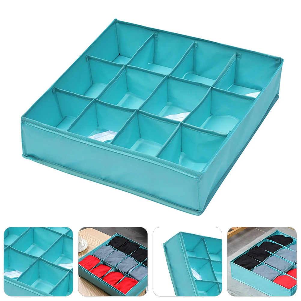 

Underwear Storage Box for Cubes Panty Organiser Grid Socks Closet Organizer Drawer Divider 12 Cells Desk