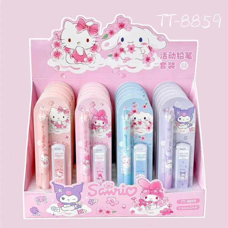 1/2/4 قطعة لسلسلة مرحبا كيتي ساكورا 0.5 مللي متر قلم رصاص ميكانيكي القرطاسية عالية الوجه قيمة قلم رصاص ميكانيكي بالجملة #1