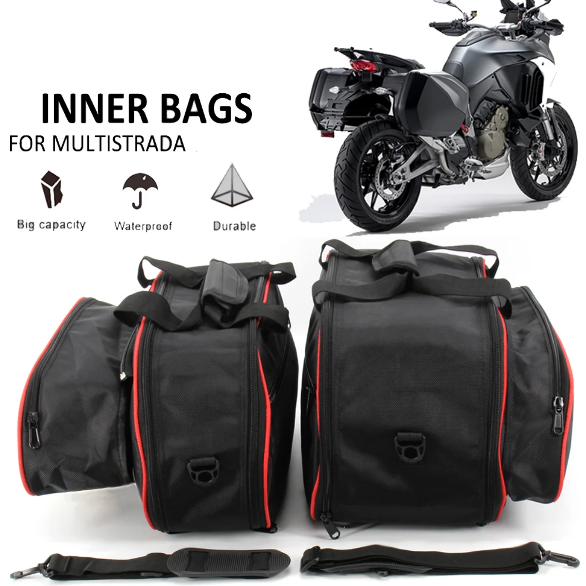 

For Ducati Multistrada 1200 from 2015 1260/950 from 2017 Motorcycle Storage Bag Luggage Bags Side Box Pannier Sidecase Liner Bag