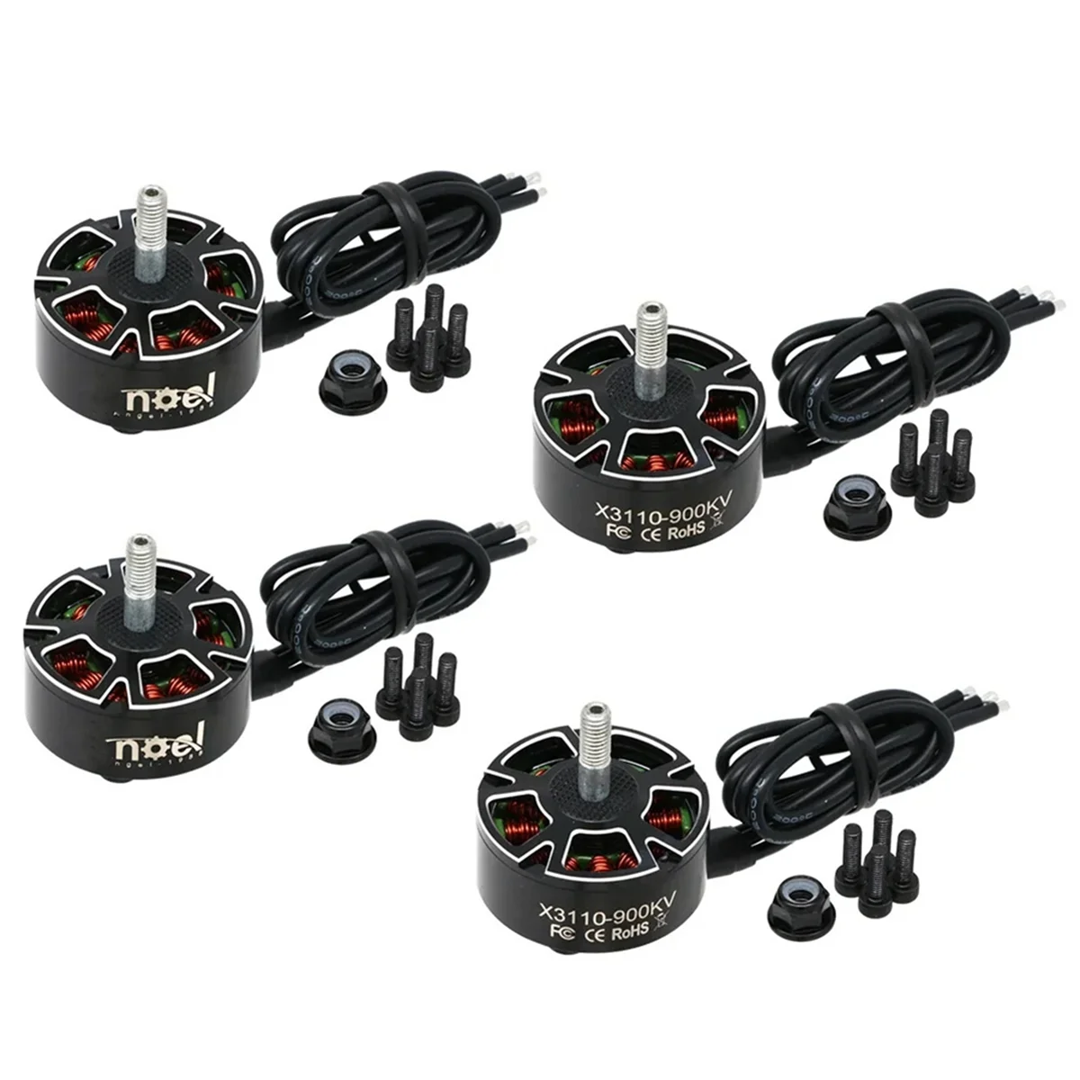 4PCS X3110 Brushless Motor 900KV 4-6S FPV Motor for FPV RC Racing Drone Accessories DIY