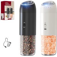 B58B-Gift Set-Rechargeable Automatic Salt And Pepper Grinder Electric Mill With 6 Adjustable Coarseness Settings