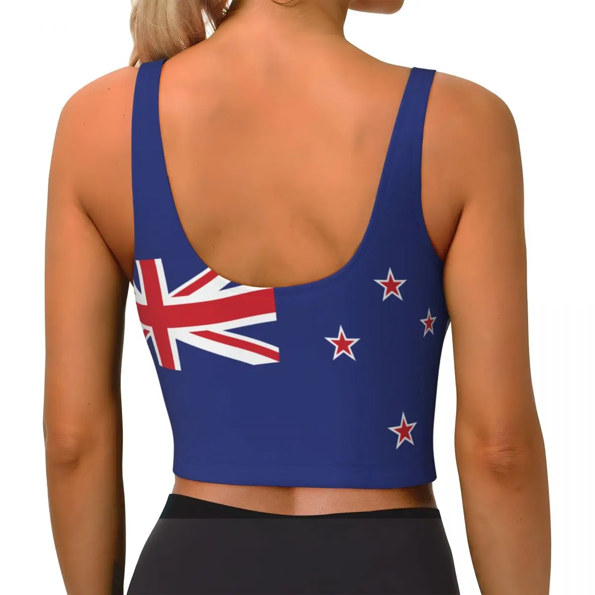 Zealand Flag Basic Tops Women Samba Sexy V-Neck Yoga Fitness Sports Tops