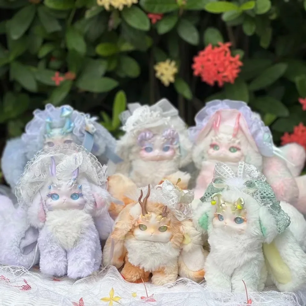 Tutulong-Dragão Coelho Bonito Pelúcia Cega Caixa para Meninas, Série Fantasy Forest Tea Party, Caixa Surpresa Misteriosa, Figura de Ação, Brinquedo, Presente